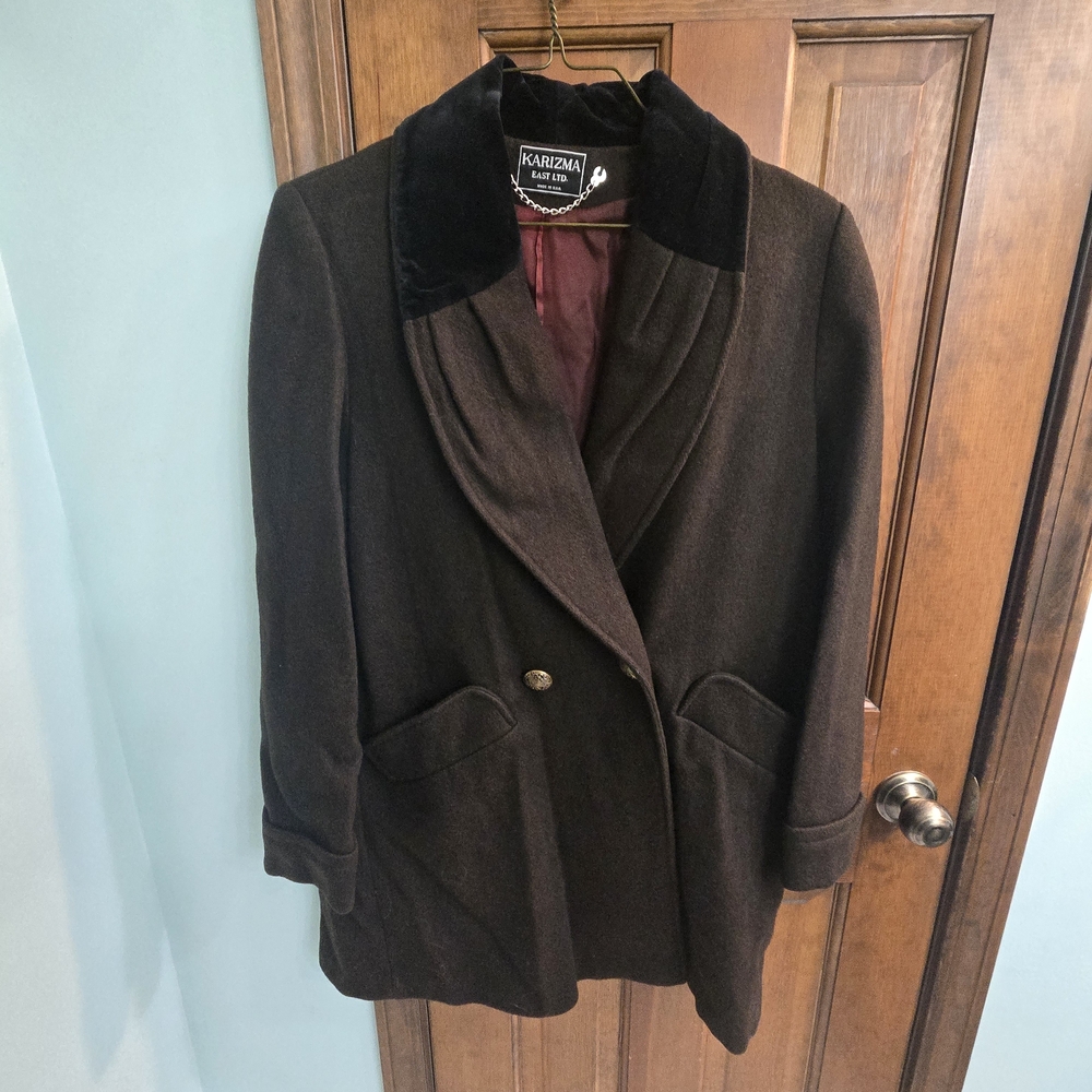 Karizma Women's Dark Brown Blazer with Black Accents